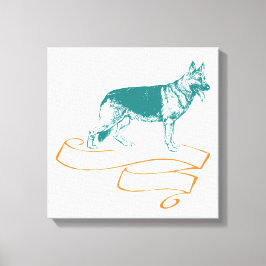 Lienzo Perro pastor alemán