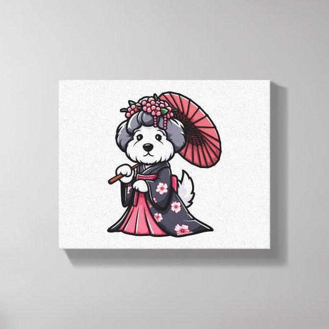 Lienzo Perro perro pastor kimono inglés viejo (Anverso)