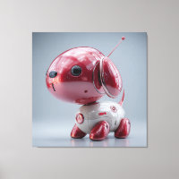 Perro Robot Rojo Brillante