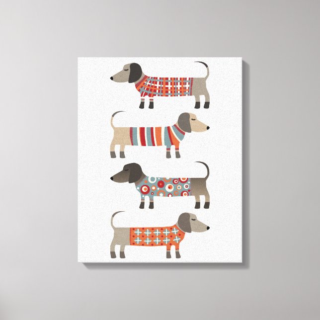 Lienzo Perro salchicha Dachshund (Anverso)