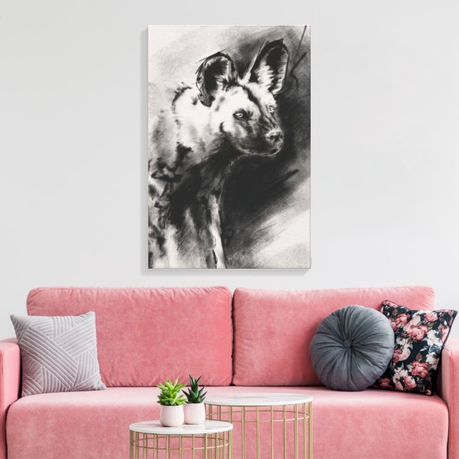Lienzo Perro Salvaje (Insitu (Sala de estar))