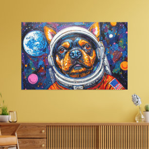 LIENZO PERROS EN EL ESPACIO-13
