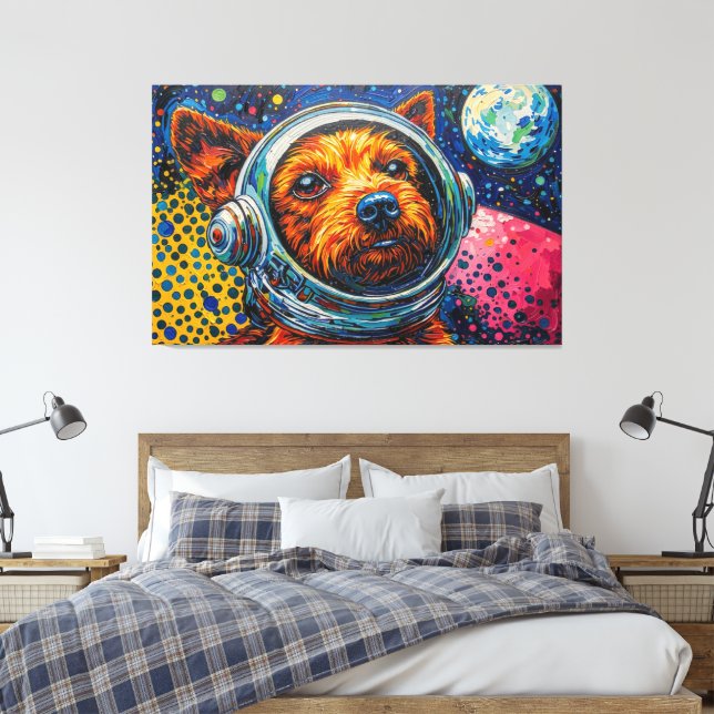 LIENZO PERROS EN EL ESPACIO-16 (Insitu(Dormitorio))
