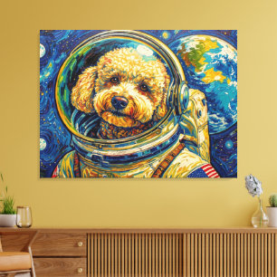 LIENZO PERROS EN EL ESPACIO-CANICHE 18