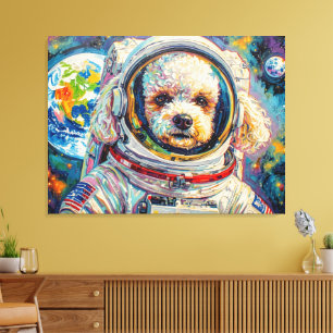 LIENZO PERROS EN EL ESPACIO-CANICHE 19