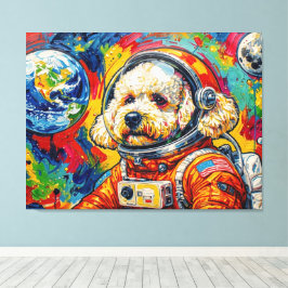 LIENZO PERROS EN EL ESPACIO-CANICHE 2