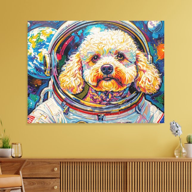 LIENZO PERROS EN EL ESPACIO-CANICHE 20 (Insitu (Sala de estar))