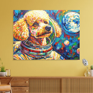 LIENZO PERROS EN EL ESPACIO-CANICHE 22
