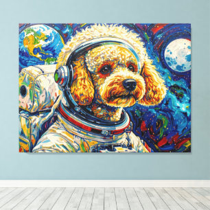 LIENZO PERROS EN EL ESPACIO-CANICHE 24