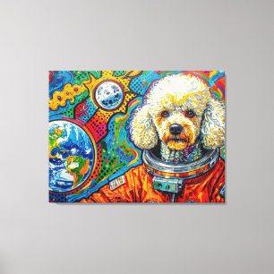 LIENZO PERROS EN EL ESPACIO-CANICHE 5