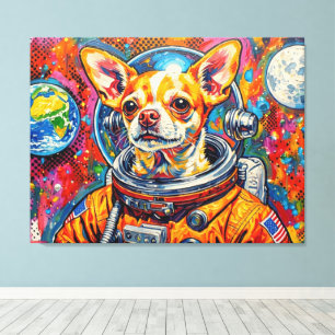 LIENZO PERROS EN EL ESPACIO-CHIHUAHUA 10