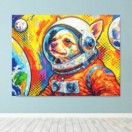 LIENZO PERROS EN EL ESPACIO-CHIHUAHUA 2
