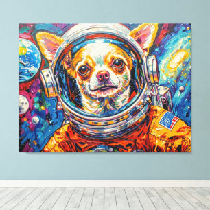 LIENZO PERROS EN EL ESPACIO-CHIHUAHUA 8