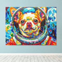LIENZO PERROS EN EL ESPACIO-CHIHUAHUA 9