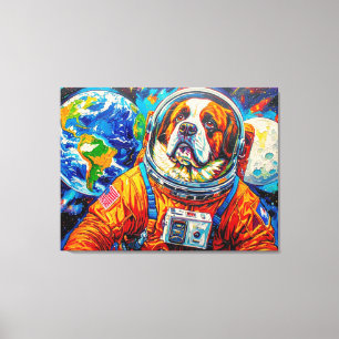 LIENZO PERROS EN EL ESPACIO SAN BERNARDO 7