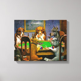 Lienzo Perros jugando al póquer