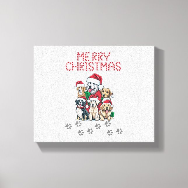 Lienzo Perros navideños (Anverso)