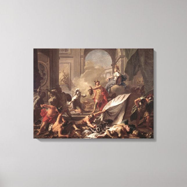 Lienzo Perseus, bajo la protección de Minerva (Anverso)