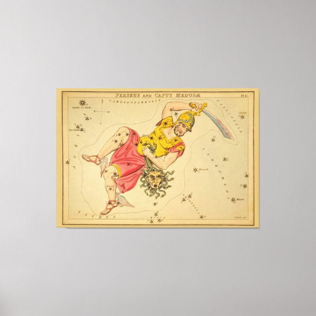 Lienzo Perseus - Imagen de una estrella astronómica vinta (Anverso)