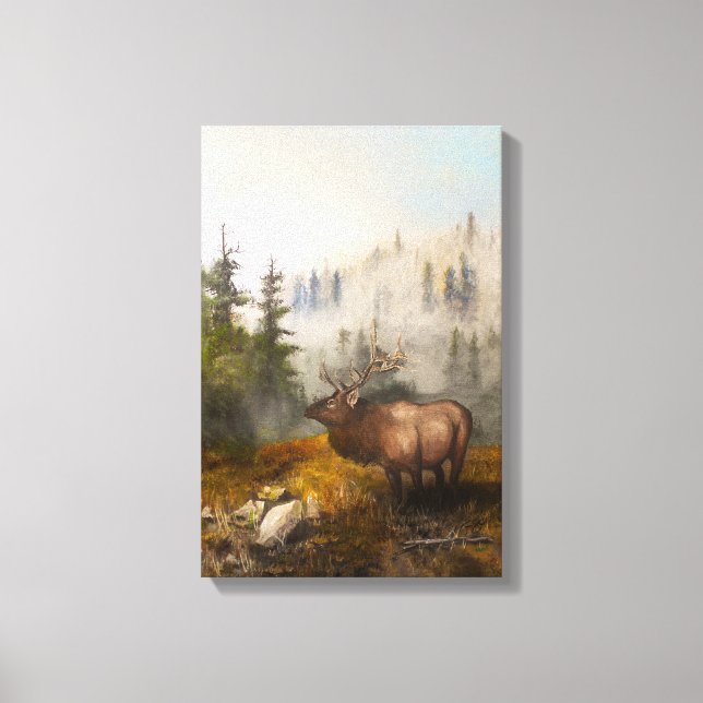 Lienzo "Perseverance The Elk" 12"x18" [brighter/smaller] (Anverso)