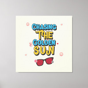 Lienzo Persiguiendo al Sol Dorado