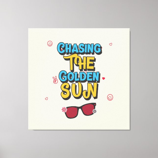 Lienzo Persiguiendo al Sol Dorado (Anverso)