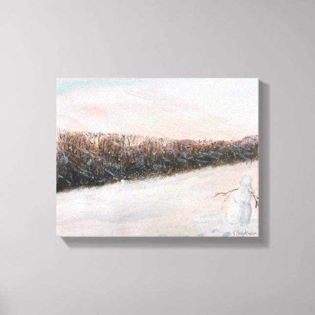 LIENZO PERSONA DE NIEVE COLOR DE AGUA (Anverso)