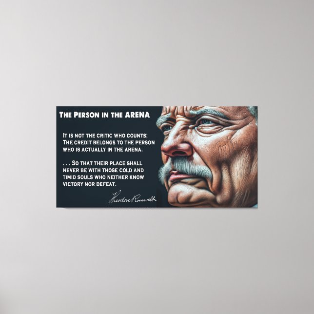 Lienzo Persona de Teddy Roosevelt en el discurso de ARENA (Anverso)