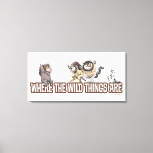 Lienzo Personajes de Donde viven los monstruos en Logo