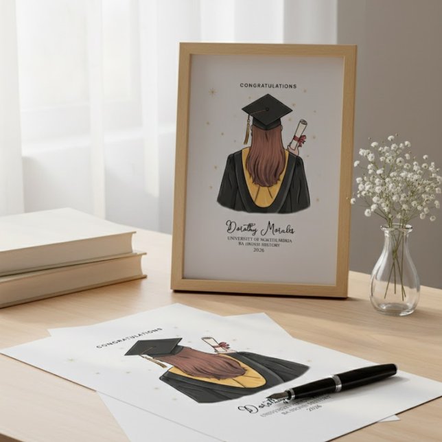 Lienzo Personalised Graduation Gift Keepsake Grad Friend (Subido por el creador)