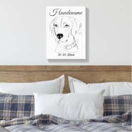 Lienzo Personalisierte Hunde One Line Art Weimaraner