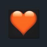 Lienzo Personalizable de corazón de vidrio naranja<br><div class="desc">En este lienzo envuelto se ha dispuesto un gran corazón de vidrio brillante para su deleite. Este diseño de cristal de corazón está disponible en diez colores y en cualquier color de fondo que desee. ¡Haz una declaración con este lienzo colgado en tu pared! Redimensionar el lienzo a cualquier tamaño...</div>