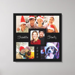 Lienzo Personalizable de la familia de fotos de texto de 