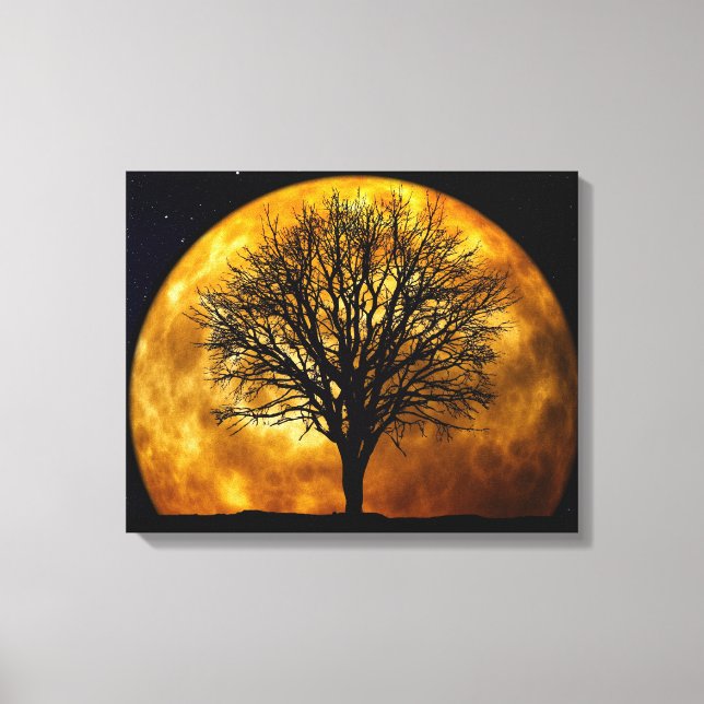 Lienzo Personalizable_de_lienzo ajustado por árbol y luna (Anverso)