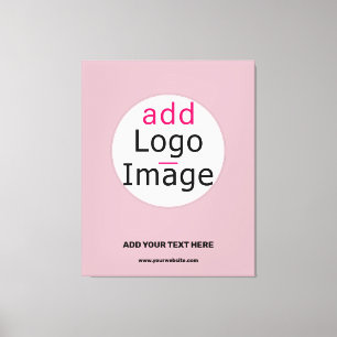 Lienzo Personalizable de negocios moderno Dusty Rosa Hue
