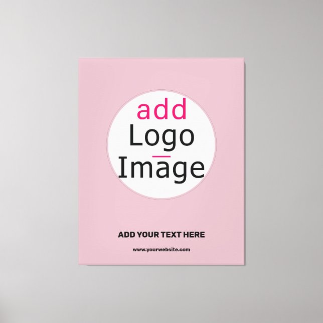 Lienzo Personalizable de negocios moderno Dusty Rosa Hue (Anverso)