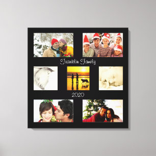 Lienzo Personalizable de texto de la familia retrato de a