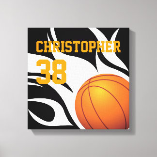 Lienzo Personalización de canvas de baloncesto de inflama