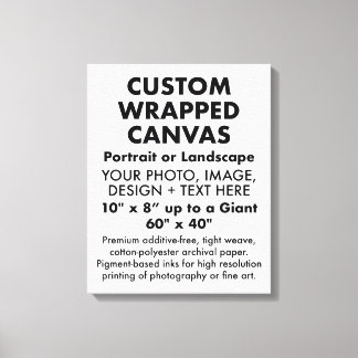 Lienzo Personalizado 16" x 20" CANVAS EN BORRACHO PREMIUM