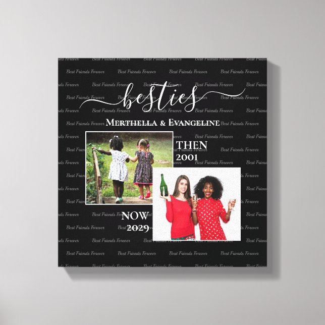 Lienzo Personalizado 2 Foto Ahora Luego BESTIES (Anverso)