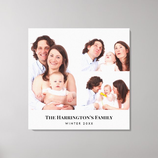 Lienzo Personalizado 3 Secciones Fotos de la familia Marc (Anverso)