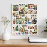 Lienzo Personalizado 42 Collage de fotos<br><div class="desc">Haz tu propia pantalla de fotos de pintura en la pared con 42 de tus preciados recuerdos de fotos en un collage de fotos moderno de estilo cuadrícula. Simplemente añada tus fotos para la decoración personalizado de fotos en casa o regalo personalizado para la familia y amigos.</div>