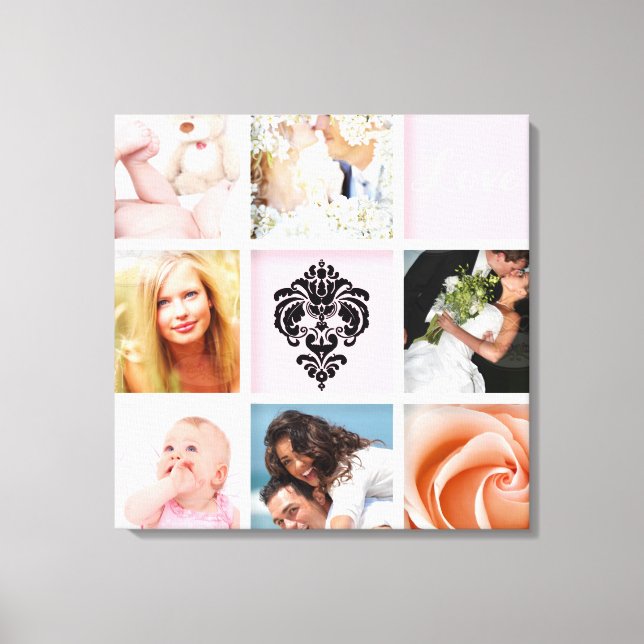 Lienzo personalizado 9-Foto En Lienzo, Plantilla De Marco (Anverso)
