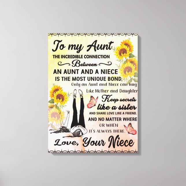 Lienzo Personalizado A Mi Bonita Cama De Girasol (Anverso)