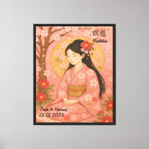 Lienzo Personalizado Aesthetic Zen Meditation Mindful Gal