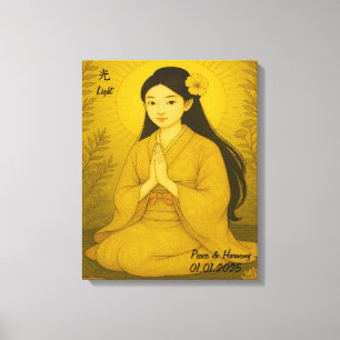 Lienzo Personalizado Aesthetic Zen Meditation Mindful Gal