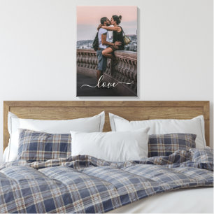 Lienzo Personalizado Amantes Imagen Y Simple Cita De Amor