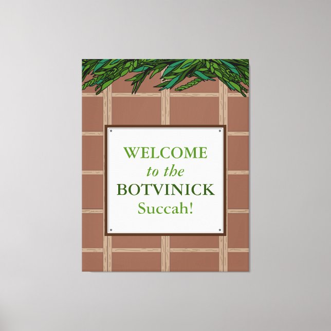 Lienzo Personalizado - Bienvenido a Succah (Anverso)