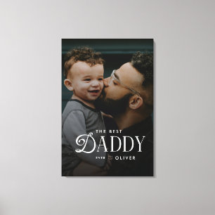 Lienzo Personalizado con Foto de Mejor Papá del Mu