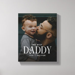 Lienzo Personalizado con Foto de Mejor Papá del Mu